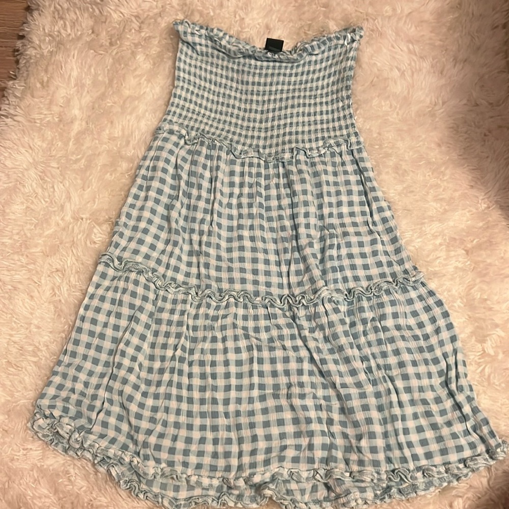 Strapless plaid Wild Fable dress